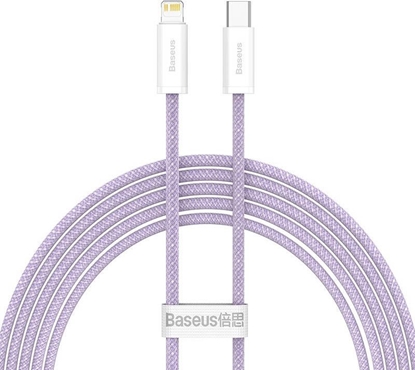 Изображение Kabel USB Baseus USB-C - Lightning 2 m Fioletowy (BSU3060PRP)