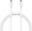 Attēls no Kabel USB Baseus USB-C - USB-C 1 m Biay (BSU2849WHT)