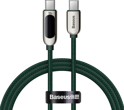 Изображение Kabel USB Baseus USB-C - USB-C 1 m Zielony (BSU2774GRN)