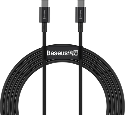 Attēls no Kabel USB Baseus USB-C - USB-C 2 m Czarny (BSU2850BLK)