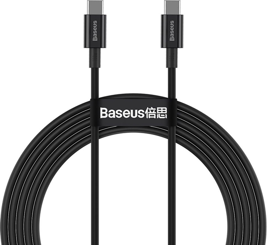 Изображение Kabel USB Baseus USB-C - USB-C 2 m Czarny (BSU2850BLK)