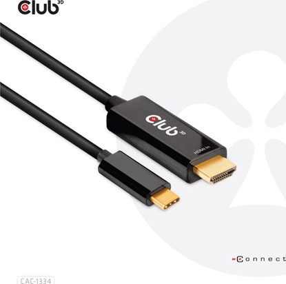 Изображение Kabel USB Club 3D USB-C - HDMI 1.8 m Czarny (2_422320)