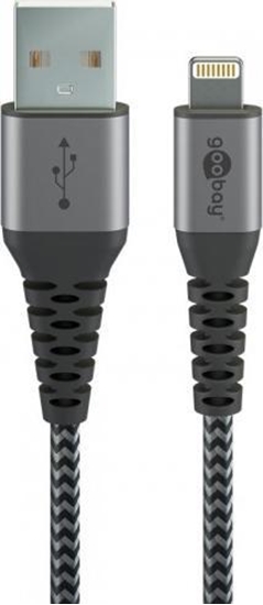 Picture of Kabel USB Goobay USB-A - Lightning 0.5 m Srebrny (49267)