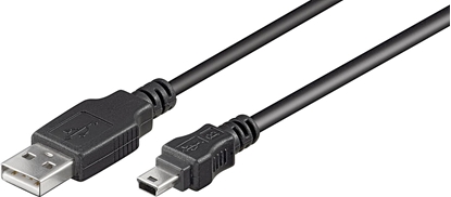 Attēls no Goobay 50767 USB 2.0 Hi-Speed cable, black, 1.8 m | Goobay | USB-A to mini-USB