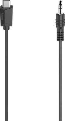 Attēls no Kabel USB Hama USB-C - mini Jack 3.5 mm 0.75 m Czarny (002007290000)