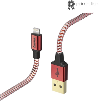 Изображение Kabel USB Hama USB-A - Lightning 1.5 m Czerwony (001782990000)