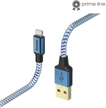 Изображение Kabel USB Hama USB-A - Lightning 1.5 m Niebieski (001783000000)