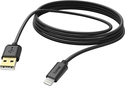 Изображение Kabel USB Hama USB-A - Lightning 3 m Czarny (001737870000)