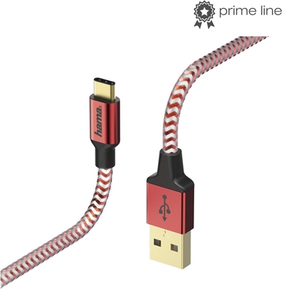 Picture of Kabel USB Hama USB-A - USB-C 1.5 m Czerwony (001782960000)