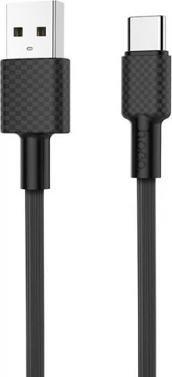 Изображение Kabel USB Hoco USB-A - USB-C 1 m Czarny (6957531089766)
