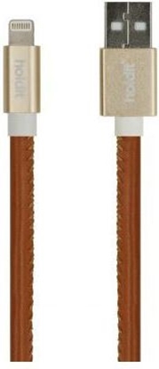 Изображение Kabel USB Holdit USB-A - Lightning 1 m Brązowy (612662)