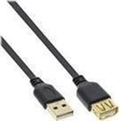 Attēls no Kabel USB InLine USB-A - USB-A 1.5 m Czarny (34615F)