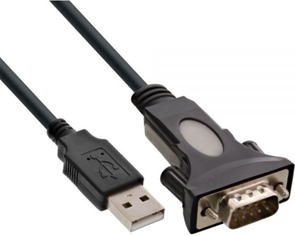 Attēls no Kabel USB InLine USB-A - RS-232 0.25 m Czarny (33306I)