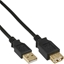 Изображение Kabel USB InLine USB-A - USB-A 5 m Czarny (34605S)