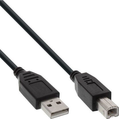Attēls no Kabel USB InLine USB-A - USB-B 0.3 m Czarny (34503X)