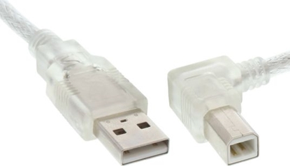 Attēls no Kabel USB InLine USB-A - USB-B 0.3 m Przezroczysty (34516R)