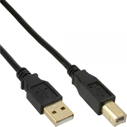 Attēls no Kabel USB InLine USB-A - USB-B 0.5 m Czarny (34505S)