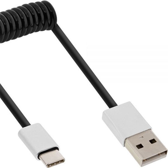 Изображение Kabel USB InLine USB-A - USB-C 0.5 m Czarny (35876)