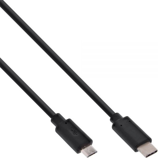 Изображение Kabel USB InLine USB-C - microUSB 0.5 m Czarny (35746)