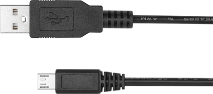 Изображение Kabel USB Kruger&Matz USB-A - microUSB 1 m Czarny (KM0359)