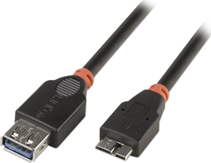 Attēls no Kabel USB Lindy USB-A - micro-B 0.5 m Czarny
