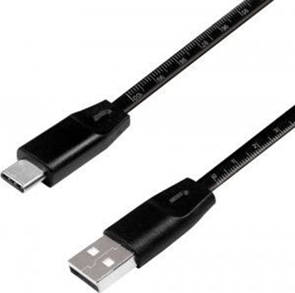 Изображение Kabel USB LogiLink USB-A - USB-C 1 m Czarny (CU0157)