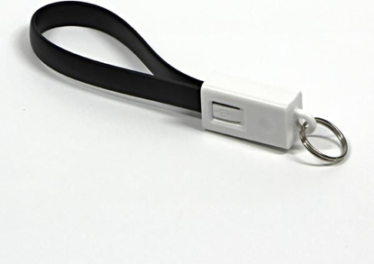 Изображение Adapter USB Logo Logo USB kabel (2.0), USB A M - microUSB (M), 0.2m, czarny, blistr, breloczek na klucze () - KUAMXJS02BQL