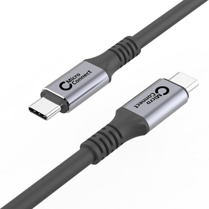 Изображение Kabel USB MicroConnect USB-C - USB-C 2 m Czarno-srebrny (USB3.2CC2)