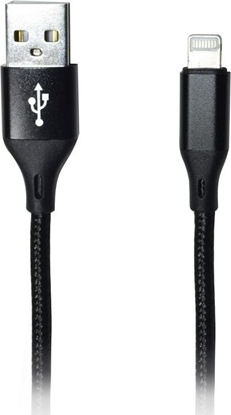 Attēls no Kabel USB Msonic USB-A - Lightning 1 m Czarny (MLU623)