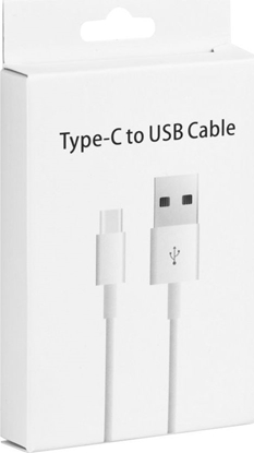 Attēls no Kabel USB Partner Tele.com USB-A - USB-C 1 m Biały