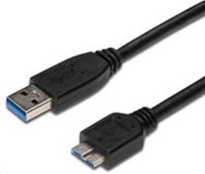 Attēls no Kabel USB PremiumCord USB-A - micro-B 0.5 m Czarny (ku3ma05bk)
