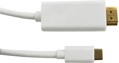 Attēls no Kabel USB Qoltec USB-C - HDMI 1 m Biały (50414)