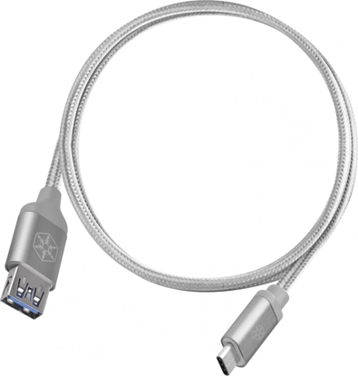 Attēls no Kabel USB SilverStone USB-A - USB-C 0.5 m Srebrny (52034)