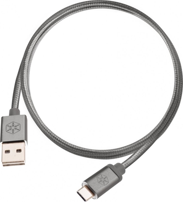 Attēls no Kabel USB SilverStone USB-A - USB-C 1 m Szary (52028)