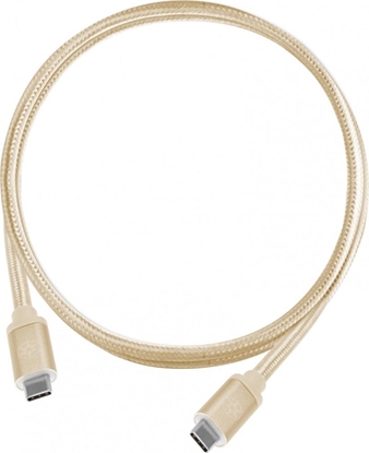 Picture of Kabel USB SilverStone USB-C - USB-C 0.5 m Złoty (52039)