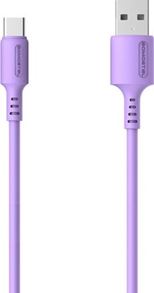 Изображение Kabel USB Somostel USB-A - USB-C 1.2 m Fioletowy (SMS-BP06 USB - USB typ C Fioletowy)