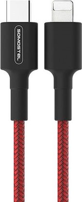Изображение Kabel USB Somostel USB-C - Lightning 1 m Czerwony (28861)