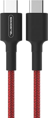 Picture of Kabel USB Somostel USB-C - USB-C 1 m Czerwony (28858)