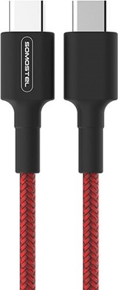 Attēls no Kabel USB Somostel USB-C - USB-C 1 m Czerwony (28858)