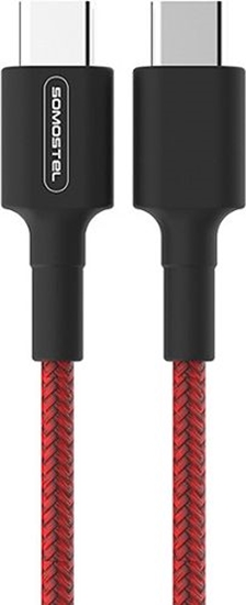 Picture of Kabel USB Somostel USB-C - USB-C 1 m Czerwony (28858)
