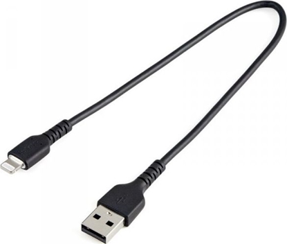 Attēls no Kabel USB StarTech USB-A - Lightning 0.3 m Czarny (RUSBLTMM30CMB)