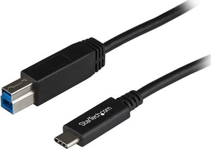Attēls no Kabel USB StarTech USB-B - USB-C 1 m Czarny (USB31CB1M)