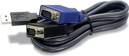 Attēls no Kabel USB TRENDnet USB-A - D-Sub (VGA) 4.5 m Czarny (TKCU15)