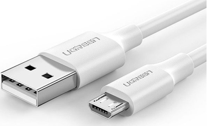 Attēls no Kabel USB Ugreen USB-A - microUSB 2 m Biały (60143)