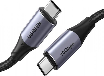Изображение Kabel USB Ugreen USB-C - USB-C 1 m Szary (UGR455BLK)