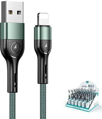 Изображение Kabel USB Usams USB-A - Lightning 1 m Zielony (6958444945248)