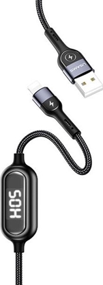 Attēls no Kabel USB Usams USB-A - Lightning 1.2 m Czarny (63800-uniw)