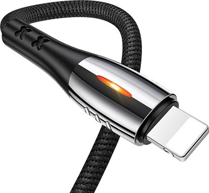 Attēls no Kabel USB Usams USB-A - Lightning 1.2 m Czarny (63820-uniw)