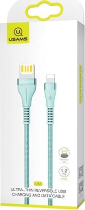Attēls no Kabel USB Usams USB-A - Lightning 1.2 m Niebieski (63781-uniw)