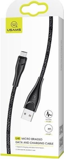 Изображение Kabel USB Usams USB-A - Lightning 3 m Czarny (63790-uniw)